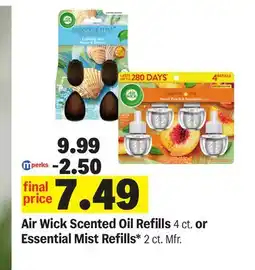 Meijer Air Wick Scented Oil Refills 4 ct. or Essential Mist Refills 2 ct offer