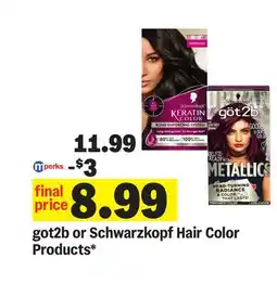 Meijer got2b or Schwarzkopf Hair Color Products offer