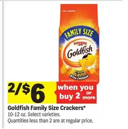 Meijer Goldfish Family Size Crackers offer