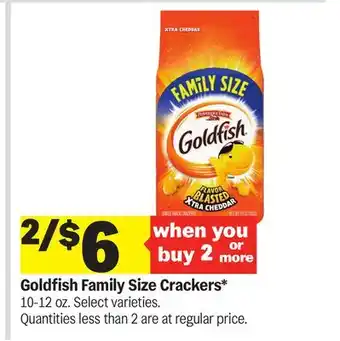 Meijer Goldfish Family Size Crackers offer