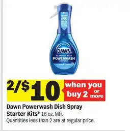 Meijer Dawn Powerwash Dish Spray Starter Kits offer