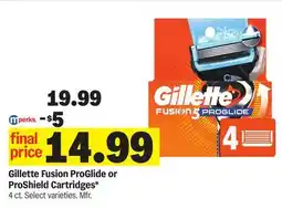 Meijer Gillette Fusion ProGlide or ProShield Cartridges offer