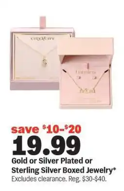 Meijer Gold or Silver Plated or Sterling Silver Boxed Jewelry offer