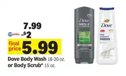 Meijer Dove Body Wash or Body Scrub offer