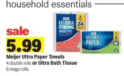 Meijer Meijer Ultra Paper Towels offer