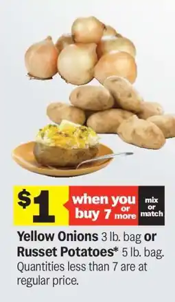 Meijer Yellow Onions or Russet Potatoes offer