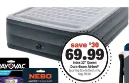 Meijer Intex 22” Queen Dura-Beam Airbed offer