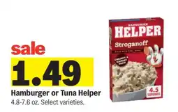 Meijer Hamburger or Tuna Helper offer