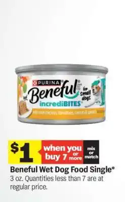 Meijer Beneful Wet Dog Food Single offer