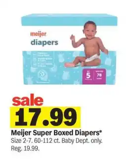Meijer Meijer Super Boxed Diapers offer