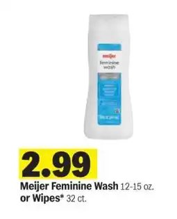 Meijer Meijer Feminine Wash or Wipes offer