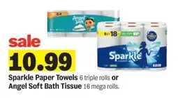 Meijer Sparkle Paper Towels or Angel Soft Bath Tissue offer