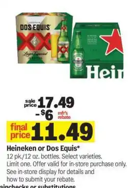 Meijer Heineken Or Dos Equis offer