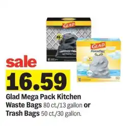 Meijer Glad Mega Pack Kitchen Waste Bags or Trash Bags offer