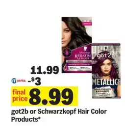 Meijer got2b or Schwarzkopf Hair Color Products offer