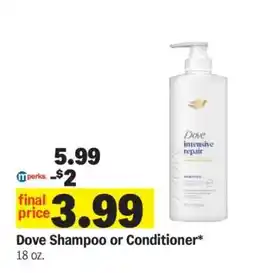 Meijer Dove Shampoo or Conditioner offer