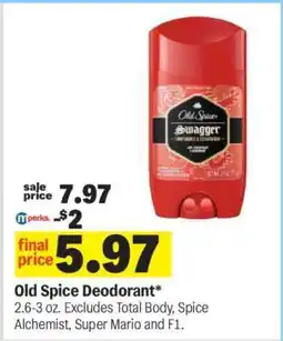 Meijer Old Spice Deodorant offer