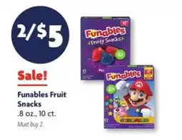 Family Dollar Funables Fruit Snacks offer
