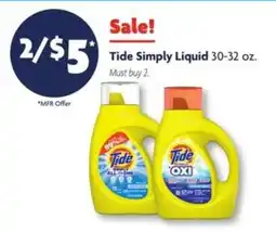 Family Dollar Tide Simply Liquid offer