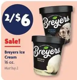 Family Dollar Breyers Ice Cream offer