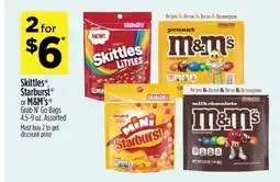 Dollar General Skittles, Starburst or M&M's offer