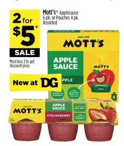 Dollar General Mott's Applesauce offer