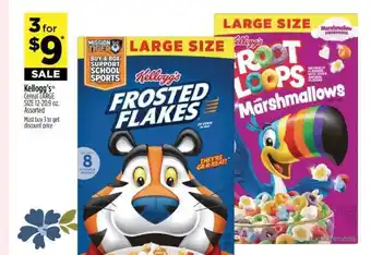 Dollar General Kellogg's Cereal Large Size offer