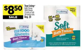 Dollar General True Living Bath Tissue offer