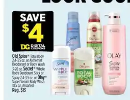 Dollar General Old Spice, Secret, Olay offer