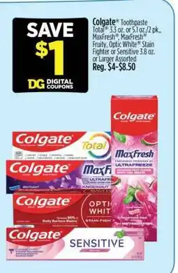 Dollar General Colgate Toothpaste offer