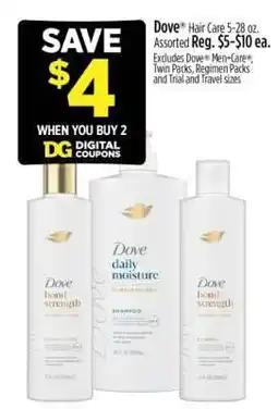Dollar General Dove Hair Care offer