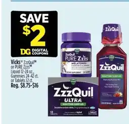 Dollar General Vicks ZzzQuil or PURE Zzzs offer