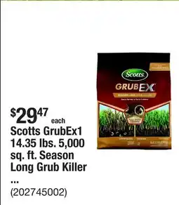 The Home Depot Scotts GrubEx1 14.35 lbs. 5,000 sq. ft. Season Long Grub Killer Protects Lawns Up to 4 Months offer