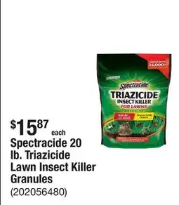 The Home Depot Spectracide 20 lb. Triazicide Lawn Insect Killer Granules offer