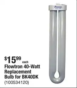The Home Depot Flowtron 40-Watt Replacement Bulb for BK40DK offer