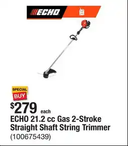 The Home Depot ECHO 21.2 cc Gas 2-Stroke Straight Shaft String Trimmer offer