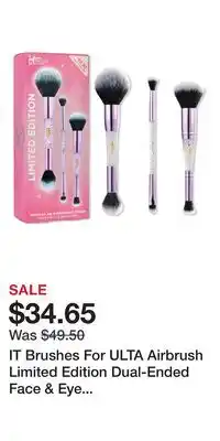 Ulta Beauty IT Brushes For ULTA Airbrush Limited Edition Dual-Ended Face & Eye Brush Trio offer
