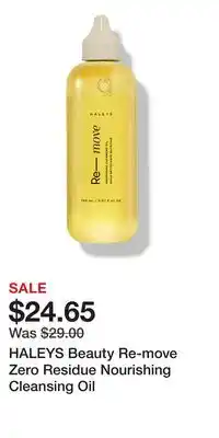 Ulta Beauty HALEYS Beauty Re-move Zero Residue Nourishing Cleansing Oil offer