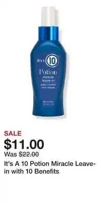 Ulta Beauty It's A 10 Potion Miracle Leave-in with 10 Benefits offer