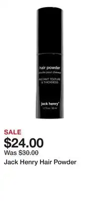 Ulta Beauty Jack Henry Hair Powder offer