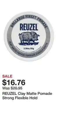 Ulta Beauty REUZEL Clay Matte Pomade Strong Flexible Hold offer