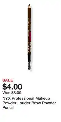 Ulta Beauty NYX Professional Makeup Powder Louder Brow Powder Pencil offer