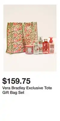 Bath & Body Works Vera Bradley Exclusive Tote Gift Bag Set offer