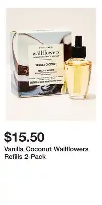 Bath & Body Works Vanilla Coconut Wallflowers Refills 2-Pack offer