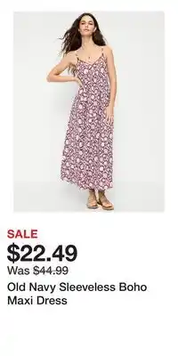 Old Navy Old Navy Sleeveless Boho Maxi Dress offer