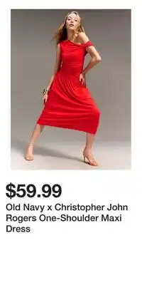 Old Navy Old Navy x Christopher John Rogers One-Shoulder Maxi Dress offer