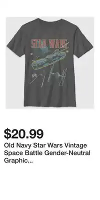 Old Navy Old Navy Star Wars Vintage Space Battle Gender-Neutral Graphic T-Shirt for Kids offer