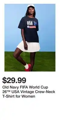 Old Navy Old Navy FIFA World Cup 26 USA Vintage Crew-Neck T-Shirt for Women offer