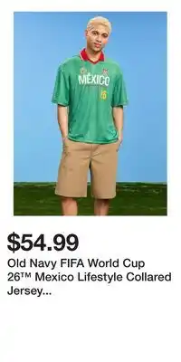 Old Navy Old Navy FIFA World Cup 26 Mexico Lifestyle Collared Jersey T-Shirt for Men offer