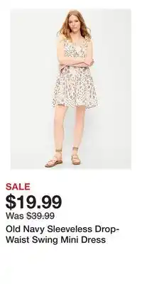 Old Navy Old Navy Sleeveless Drop-Waist Swing Mini Dress offer